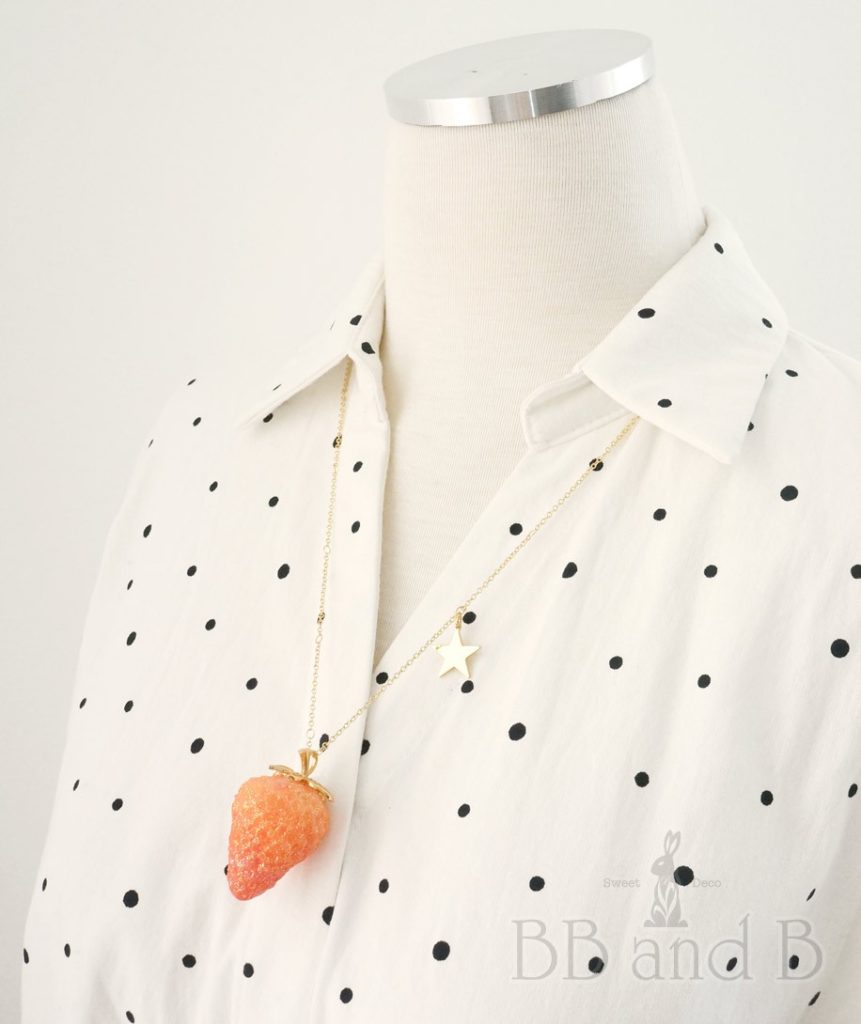 BB and B Pink Summer Strawberry Necklace