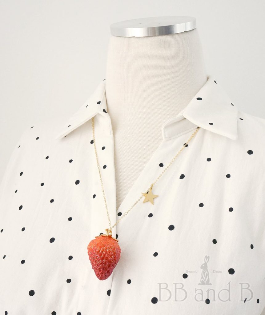 BB and B Red Summer Strawberry Necklace