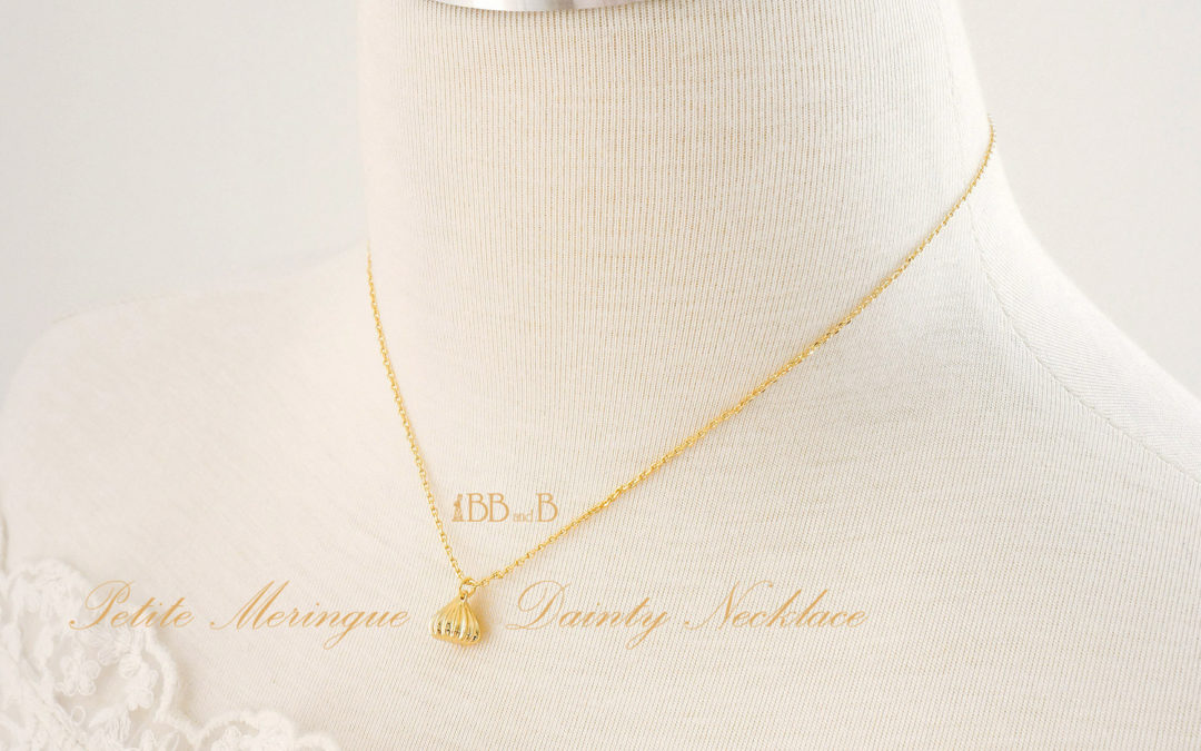 18kt Gold Plated Meringue Dainty Necklace