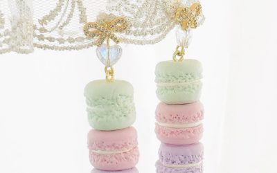 Macaron Treat Tower Necklace and Earrings