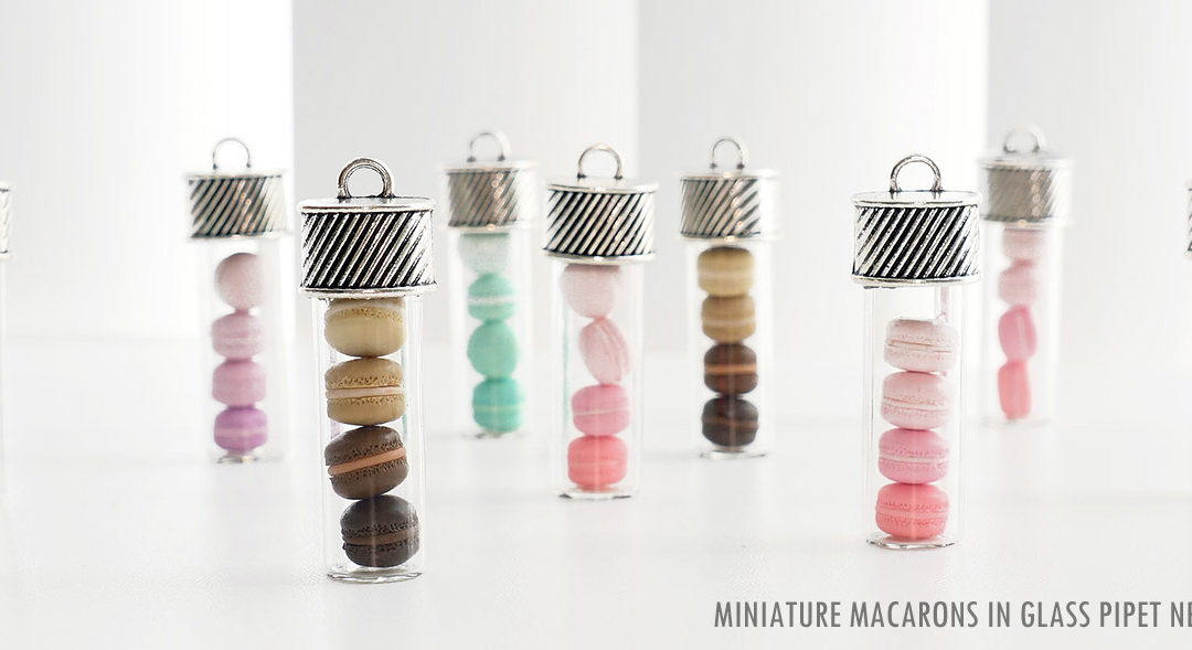 Miniature Macarons in Glass Pipet