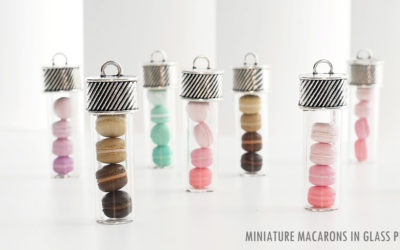 Miniature Macarons in Glass Pipet