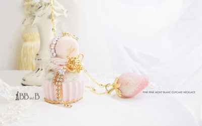 Pastel Pink Mont Blanc Cupcake Necklace