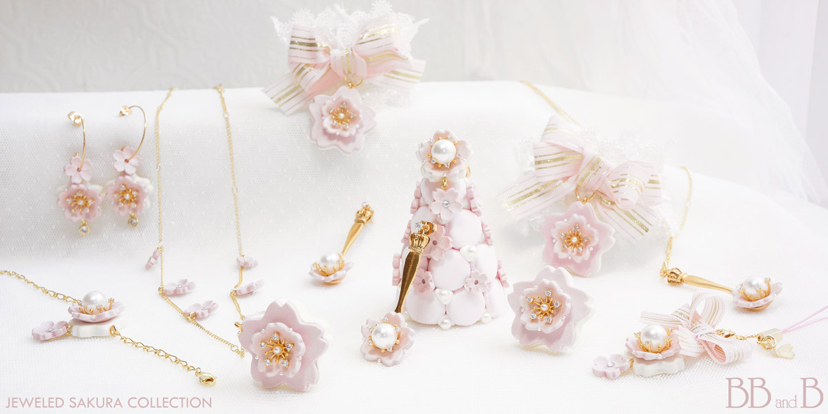 Jeweled Sakura Collection Dessert Sweets Jewelry