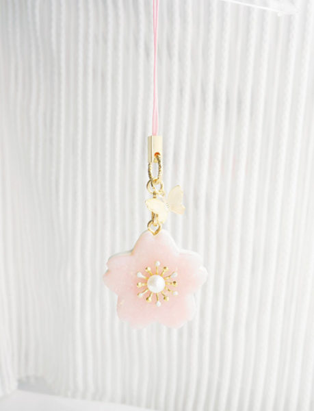 Jeweled Sakura Butterfly Charm