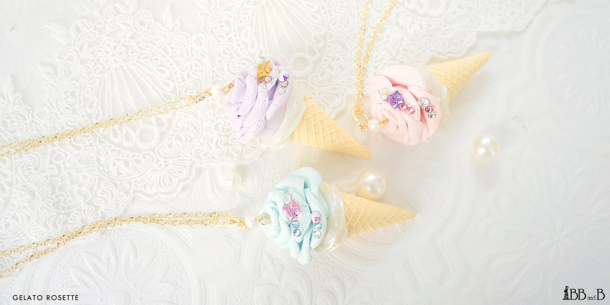 Gelato Rosette Ice Cream Fake Sweets Confectionary Jewelry