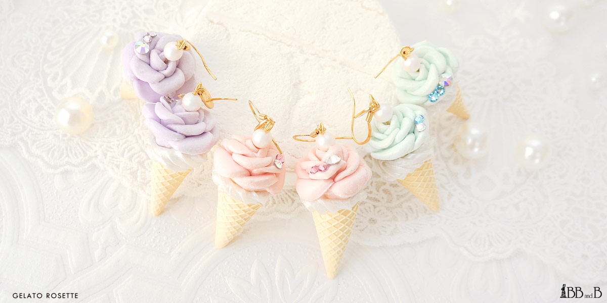 Gelato Rosette Ice Cream Fake Sweets Confectionary Jewelry