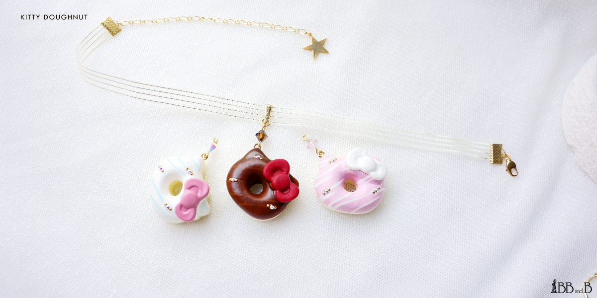 Kitty Doughnut Fake Sweets Confectionary Jewelry