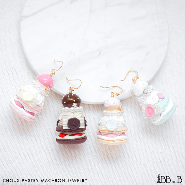 Choux Pastry Macaron Jewelry Fake Sweets Confectionary Jewelry