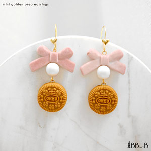 Mini Golden Oreo Earrings